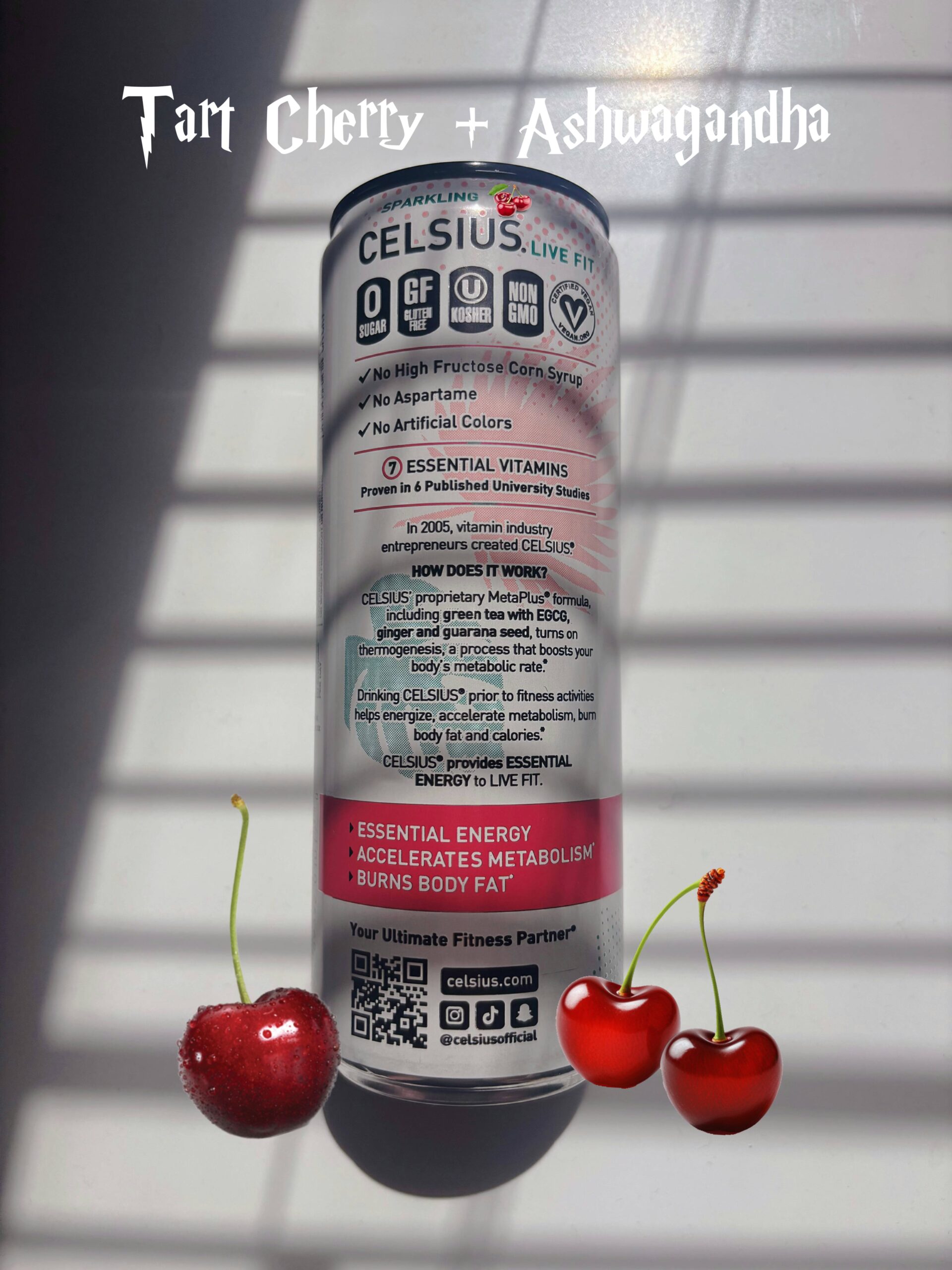 Celsius Tart Cherry Can